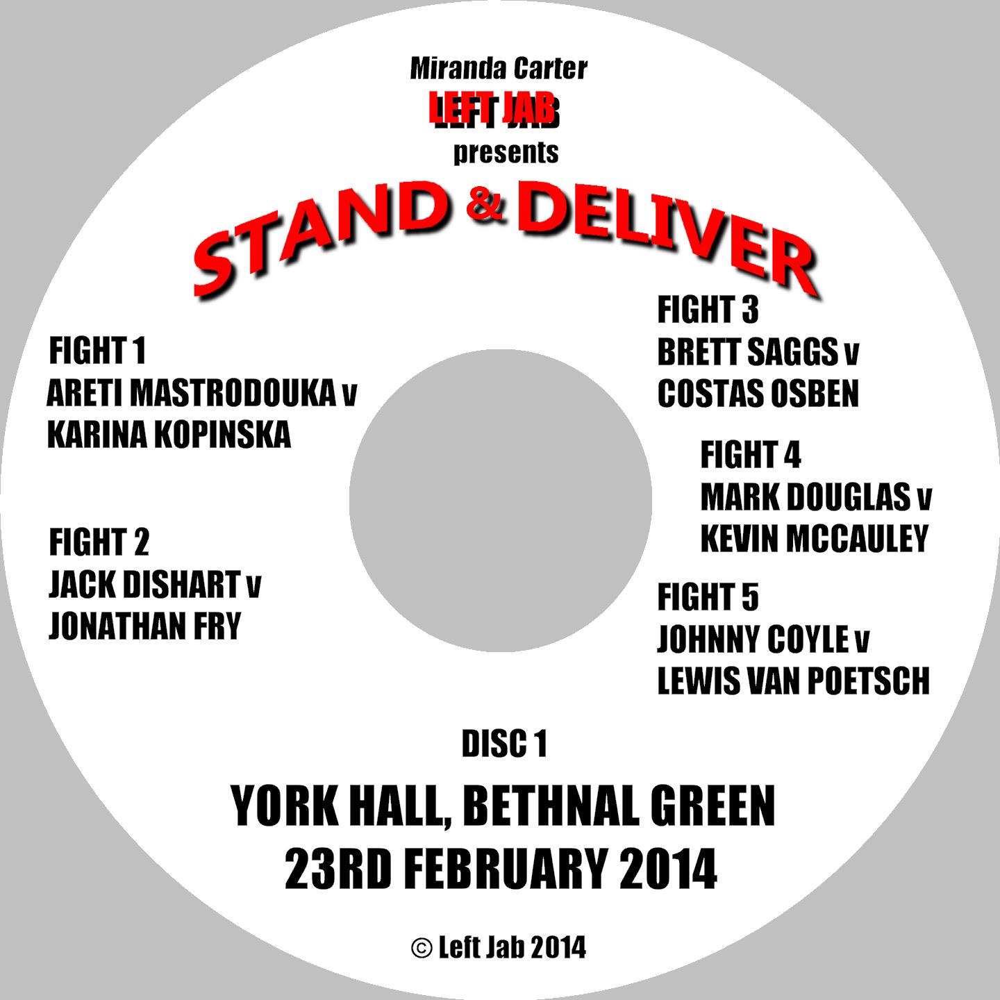 Stand & Deliver DVD